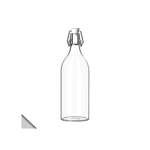 IKEA - botella con tapón KORKEN, cristal transparente