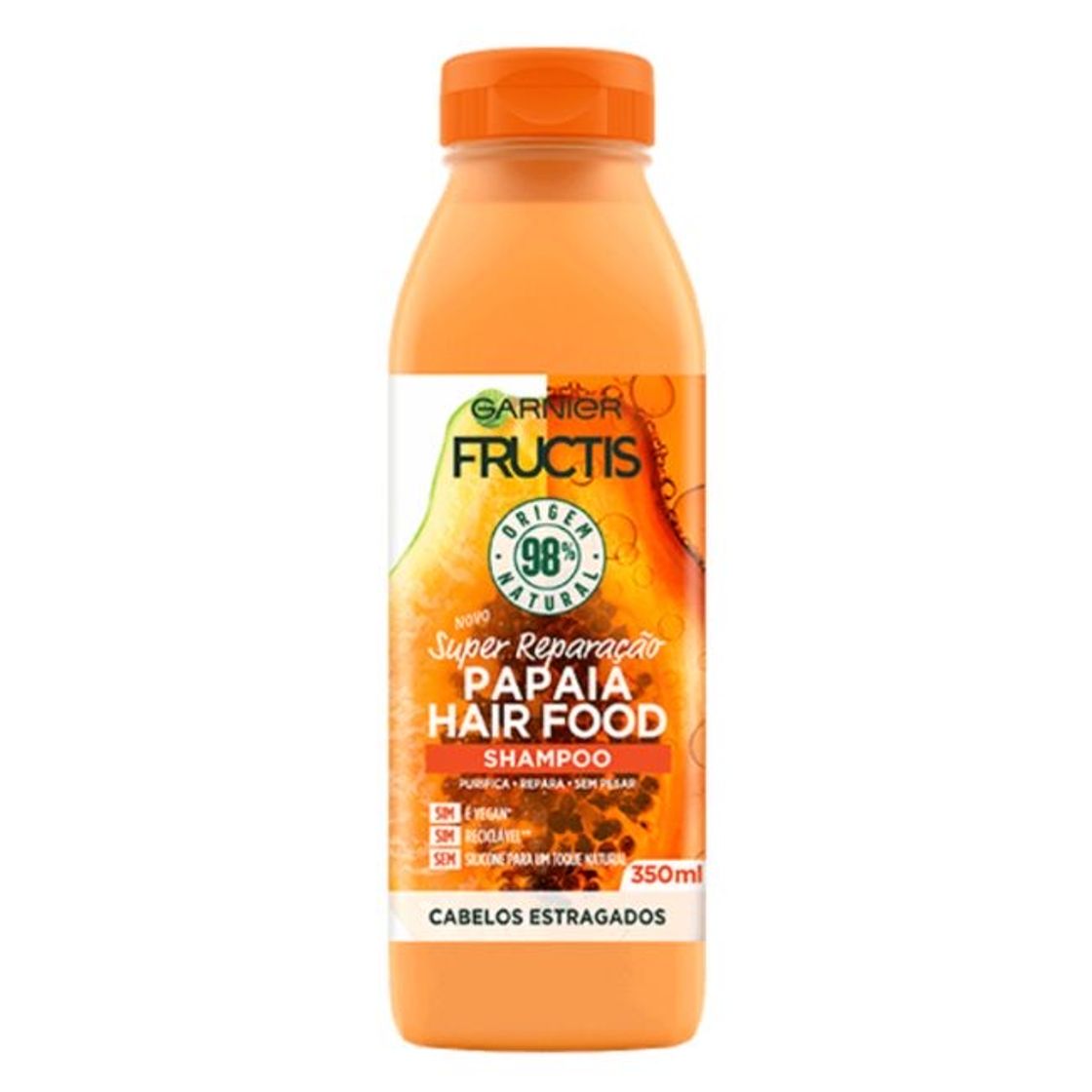 Moda Fructis Hair Food Papaia Champô 