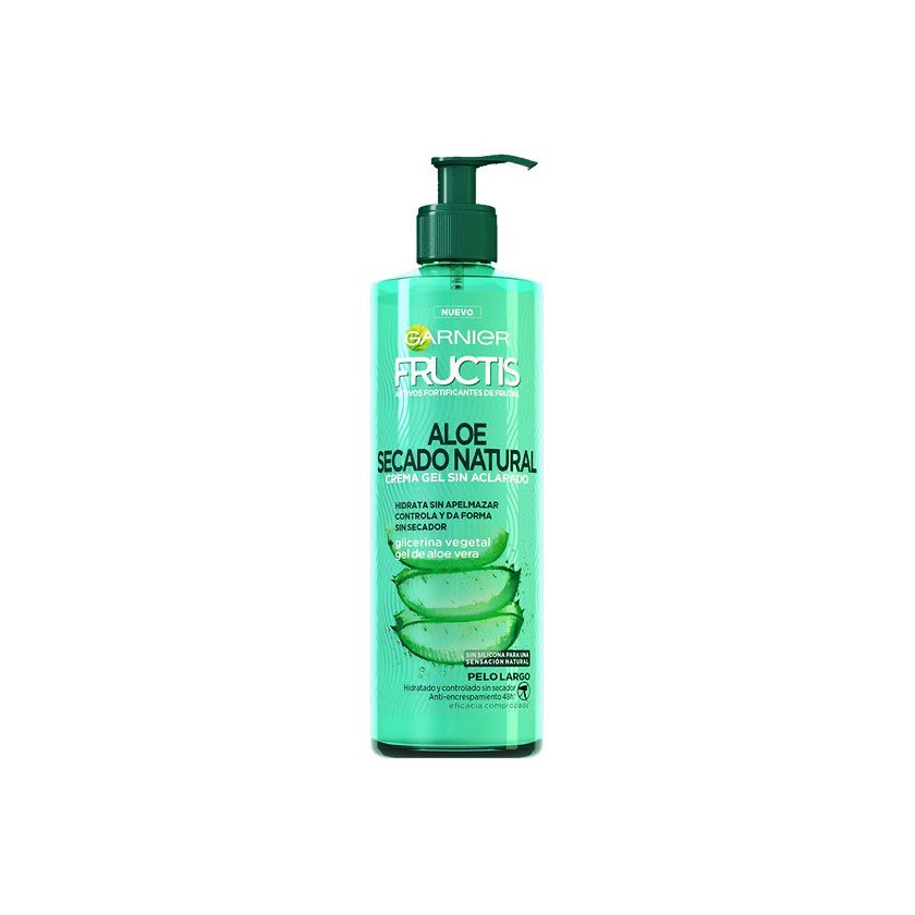 Belleza GARNIER Fructis Aloe Secado al Aire Tratamiento Capilar Pelo Normal, Largo, pack