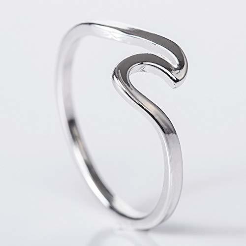 Social Aleación circón simple moda ola anillo joyería de regalo joyería de dedo