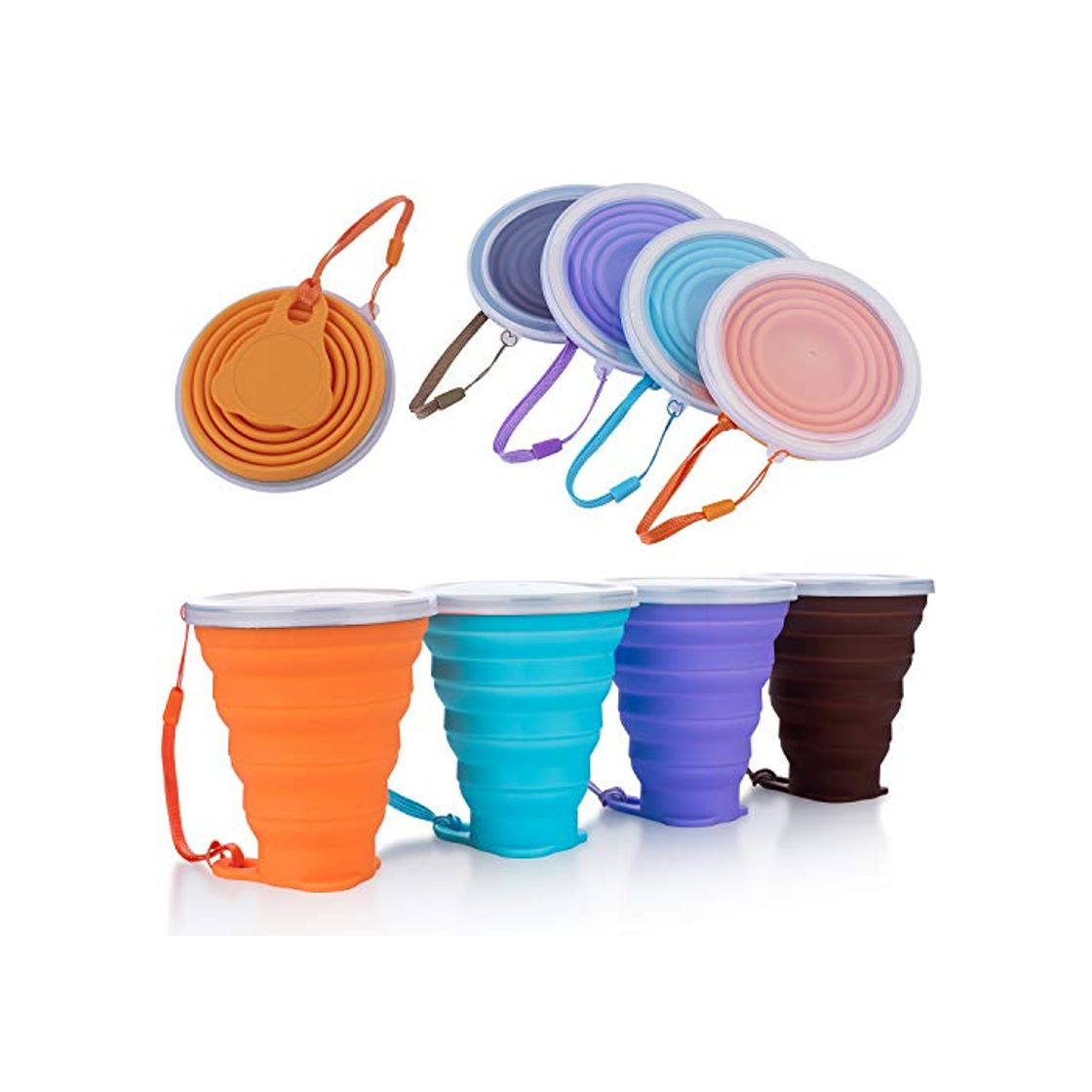 Producto DeHub Copas de Silicona Plegables, Taza de Viaje Plegable de Silicona,FDA y