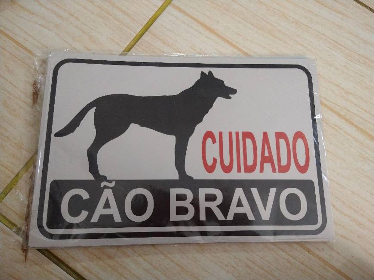 Moda Placa de sinalização cão bravo