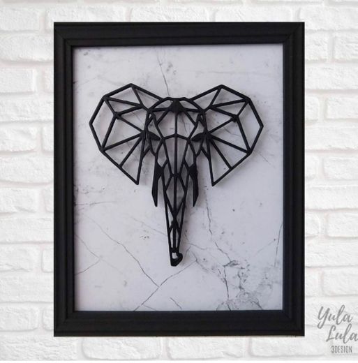 Elefante 3D decorativo 