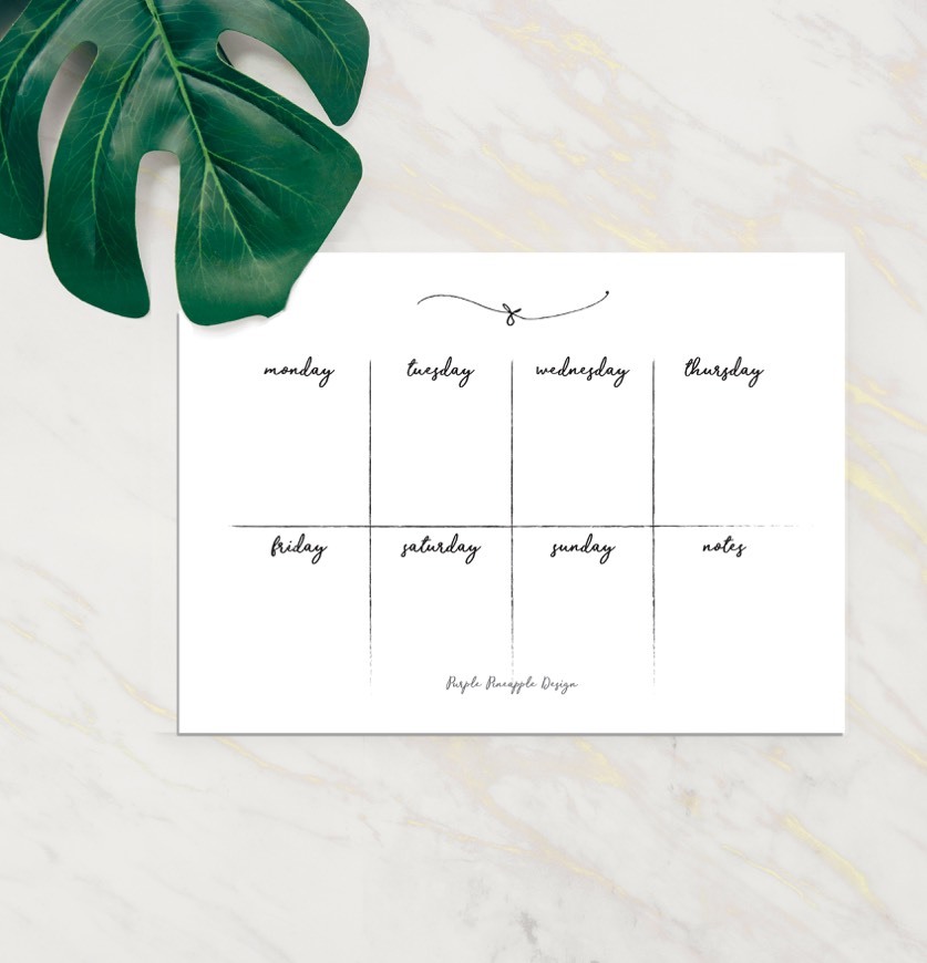 Product Weekly planner digital 