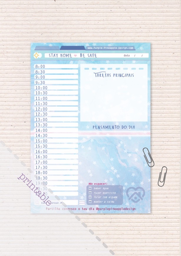 Product Daily planner printable