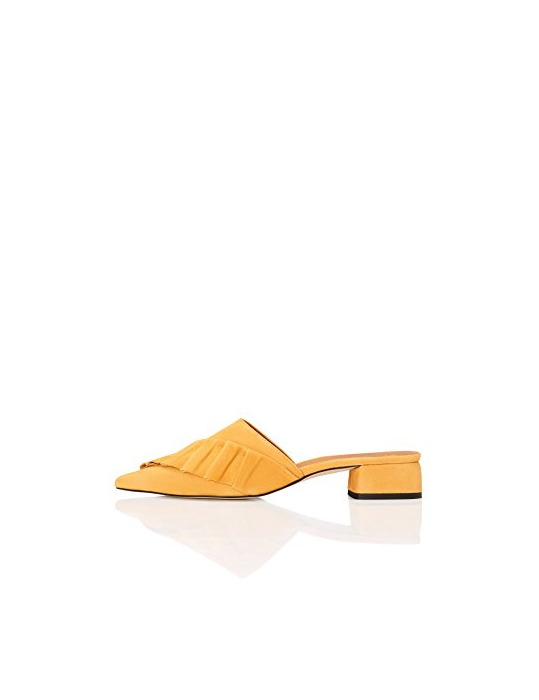 Product find. Zapatos Tacón Bajo Mujer, Amarillo