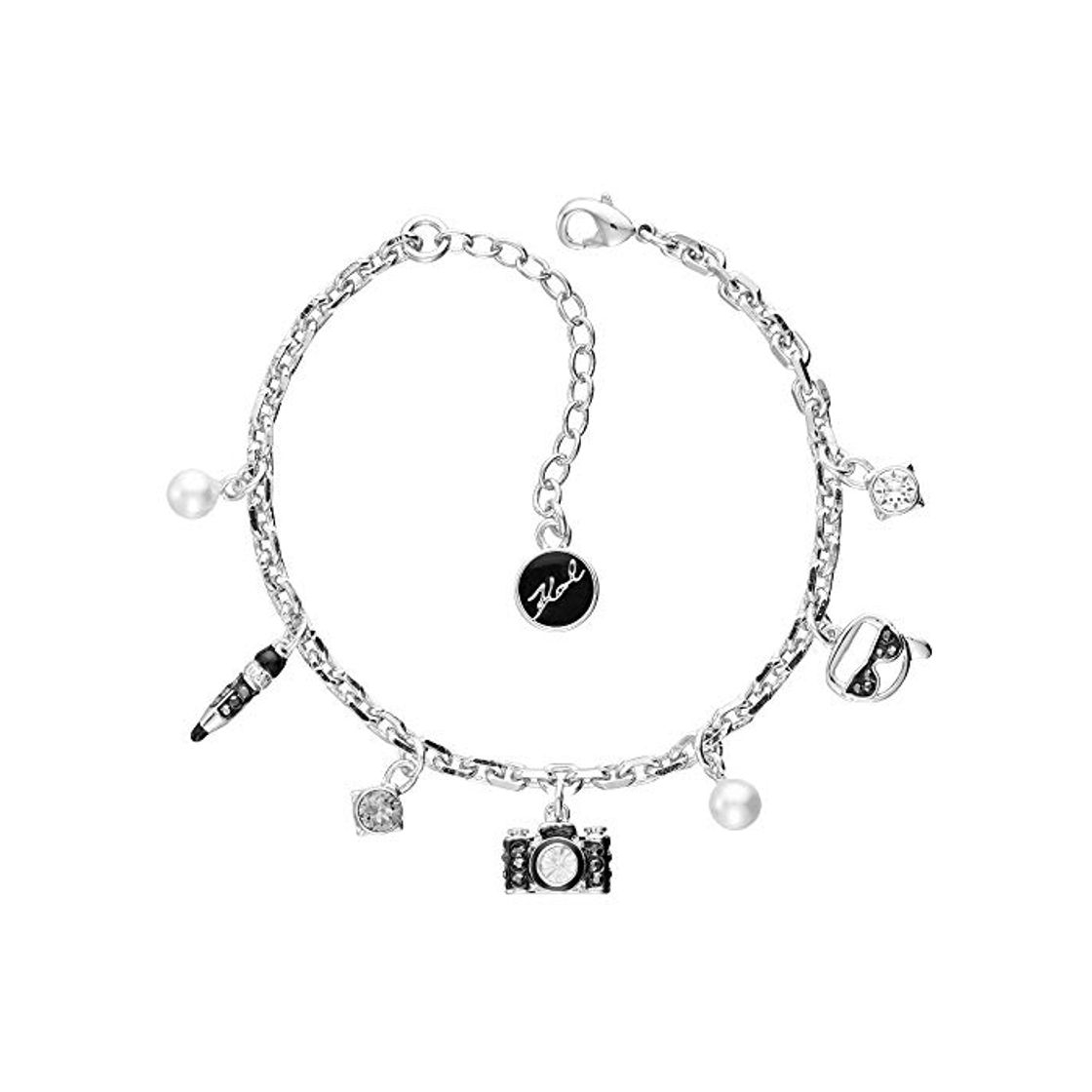 Fashion KARL LAGERFELD Pulsera IKONIK Plateada con Charms