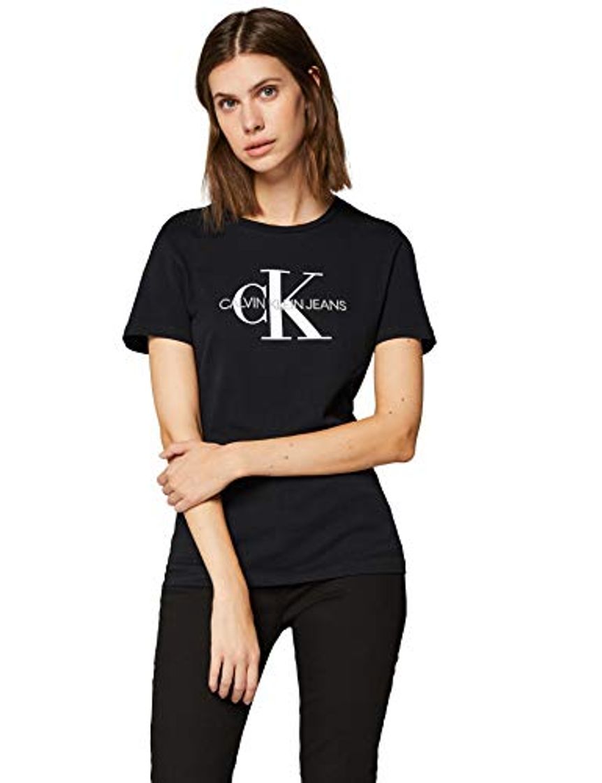 Lugar Calvin Klein Core Monogram Logo Regular Fit tee Camiseta, Negro