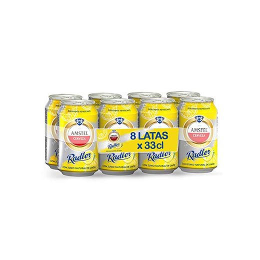 Amstel Radler Limon Cerveza - Pack de 8 x 330 ml -Total