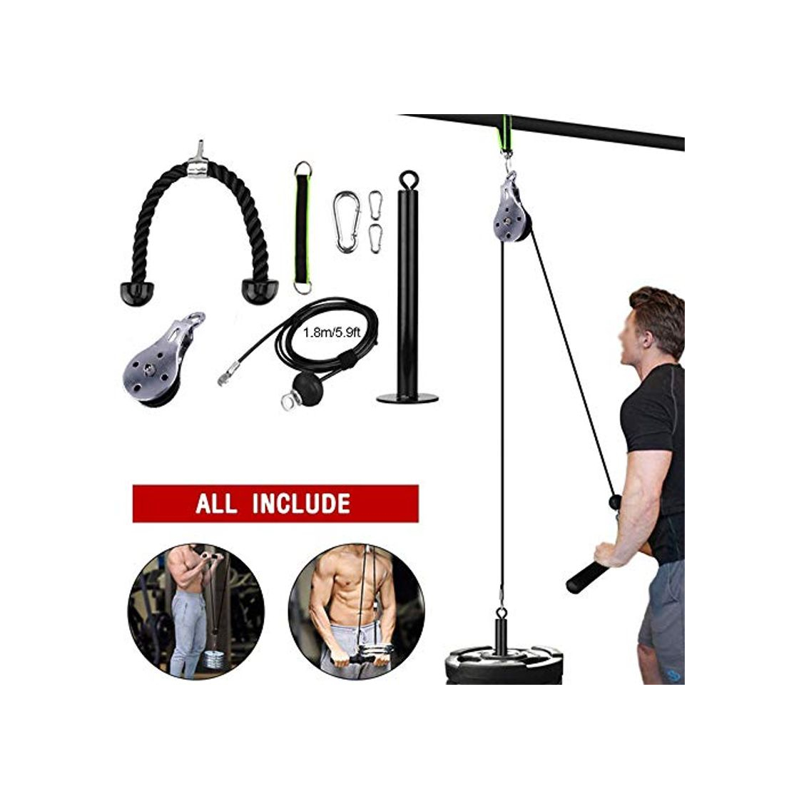 Social YYDM 8PCS Antebrazo Muñeca Rodillo Entrenador De Fuerza del Brazo