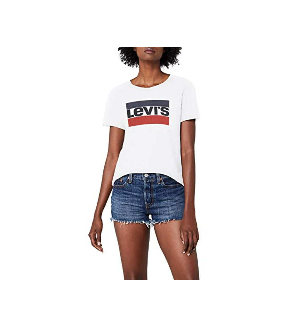 Social Levi's The Perfect Tee, Camiseta para Mujer, Blanco
