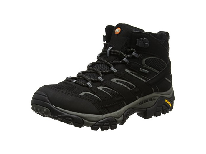 Social Merrell Moab 2 Mid GTX, Botas de Senderismo para Hombre, Negro