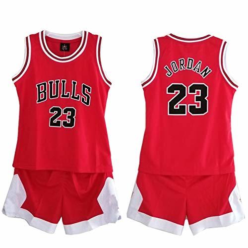 Fashion Daoseng Niño NBA Michael Jordan # 23 Chicago Bulls Retro Pantalones Cortos