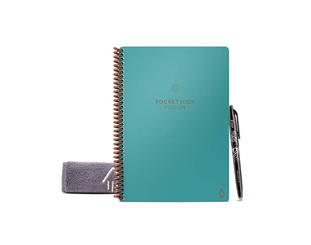 Products Rocketbook Fusion - Cuaderno de notas reutilizable e inteligente - Verde Azulado