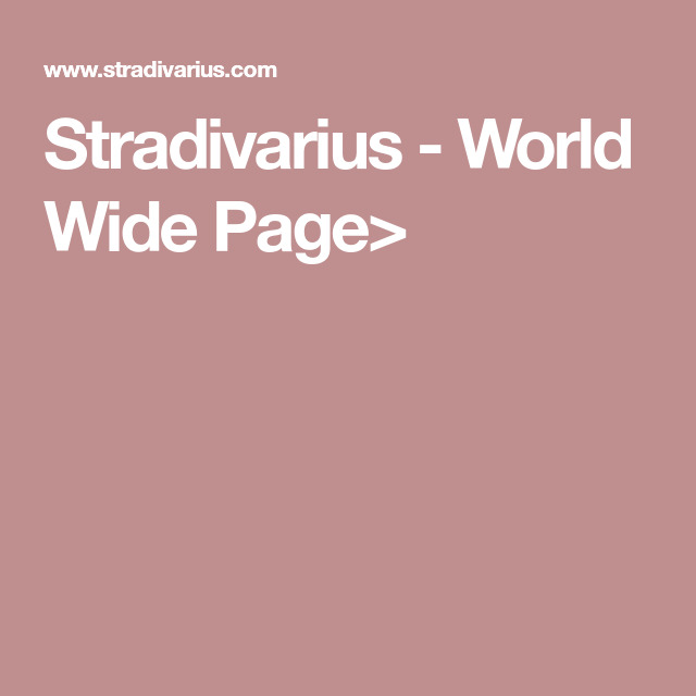 Fashion Stradivarius - World Wide Page