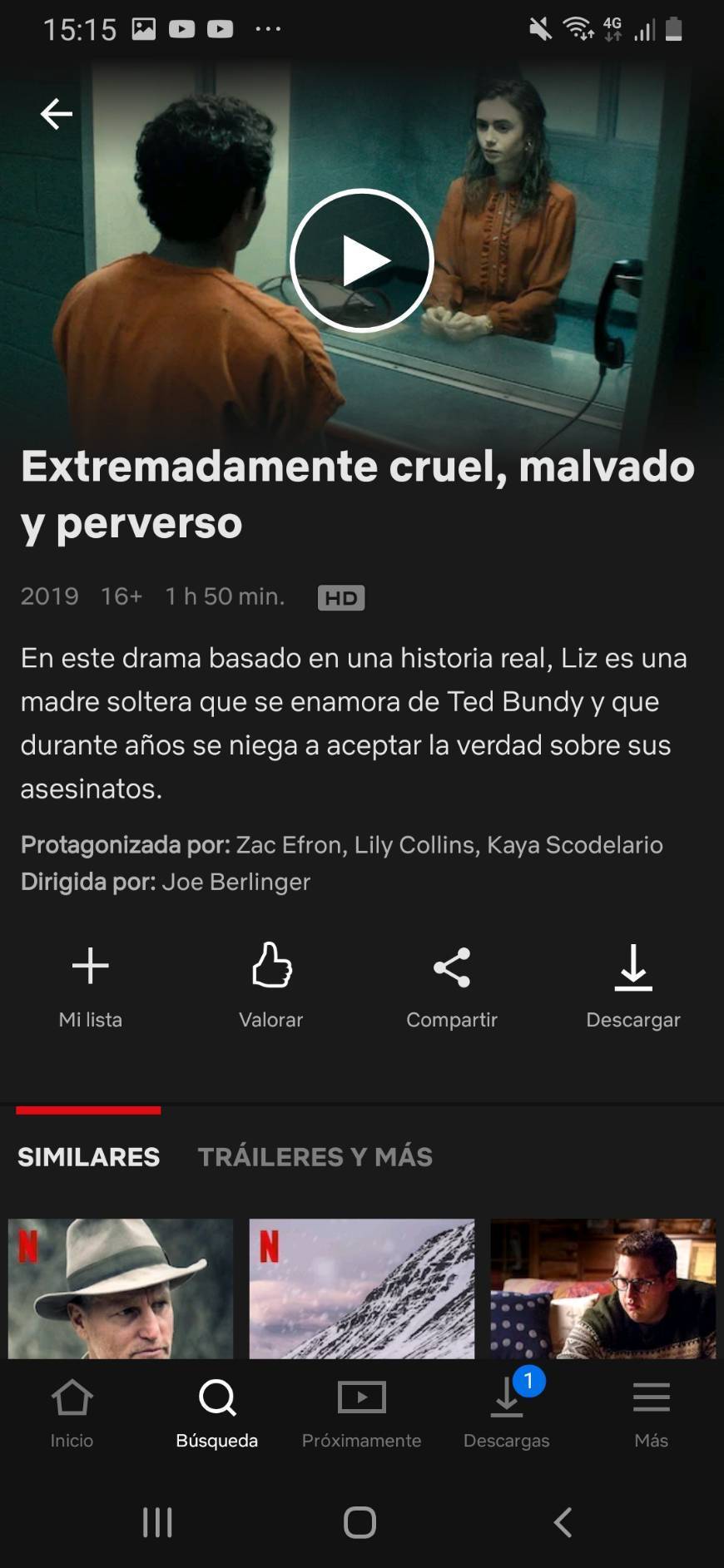 Movie Extremadamente cruel, malvado y perverso