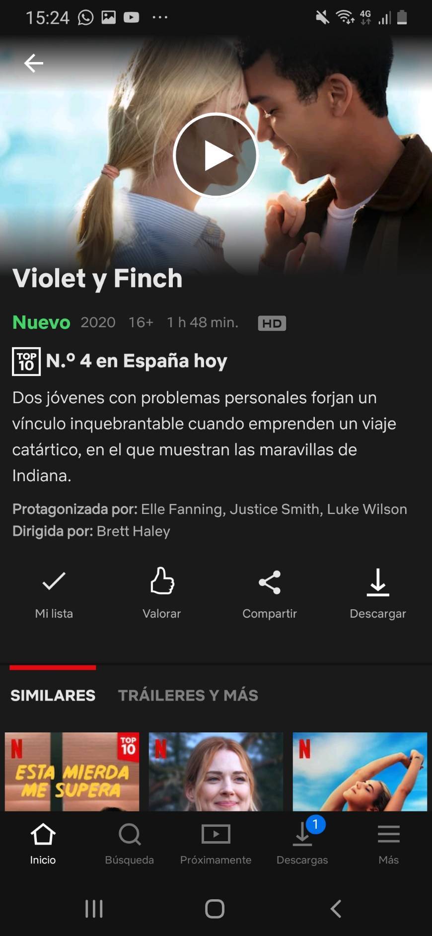 Película Violet y Finch