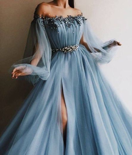 Vestido de baile azul