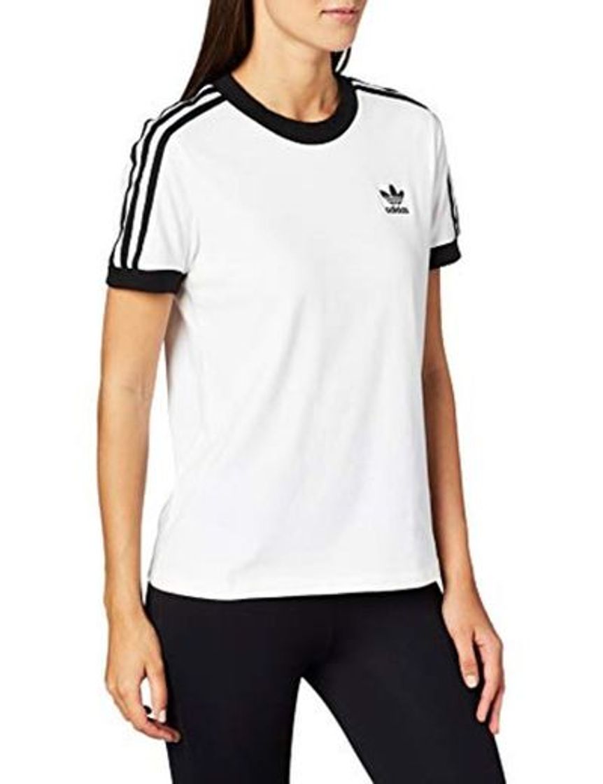 Place adidas 3 Str tee Camiseta de Manga Corta, Mujer, Blanco