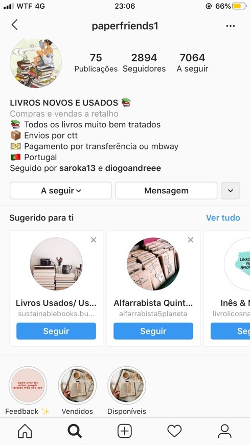 Moda Página de Livros em 2a Mão 