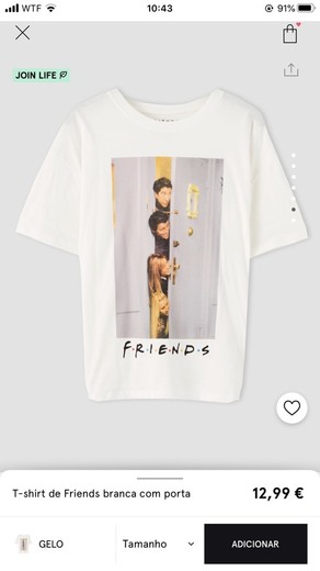 Tshirt Branca Friends PULL&BEAR 