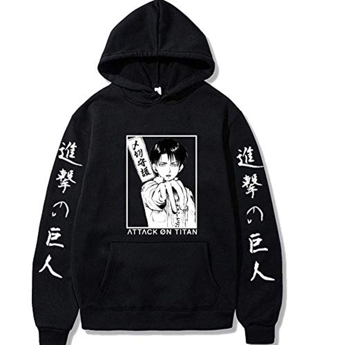 Moda Tanwenling33 Attack on Titan Sudadera con Capucha Mujer Hombre Levi Eren Sudadera con Capucha con Estampado de Anime