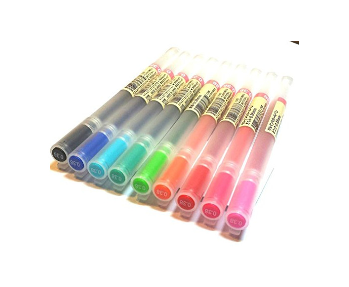 Social Muji 0.38mm Gel Ink Pen 9 Colours Various