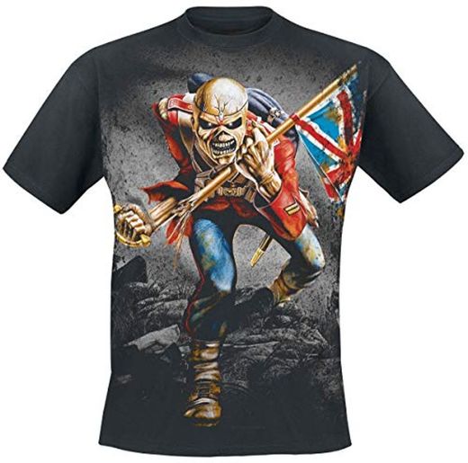 Iron Maiden TheTrooper Hombre Camiseta Negro M, 100% algodón, [Effekte/Besonderheiten]