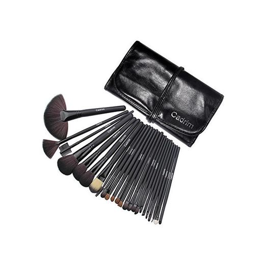 Brochas de Maquillaje,Cadrim 24pcs Maquillaje Profesional Pinceles Maquillaje de Ojos Rubor Contorno