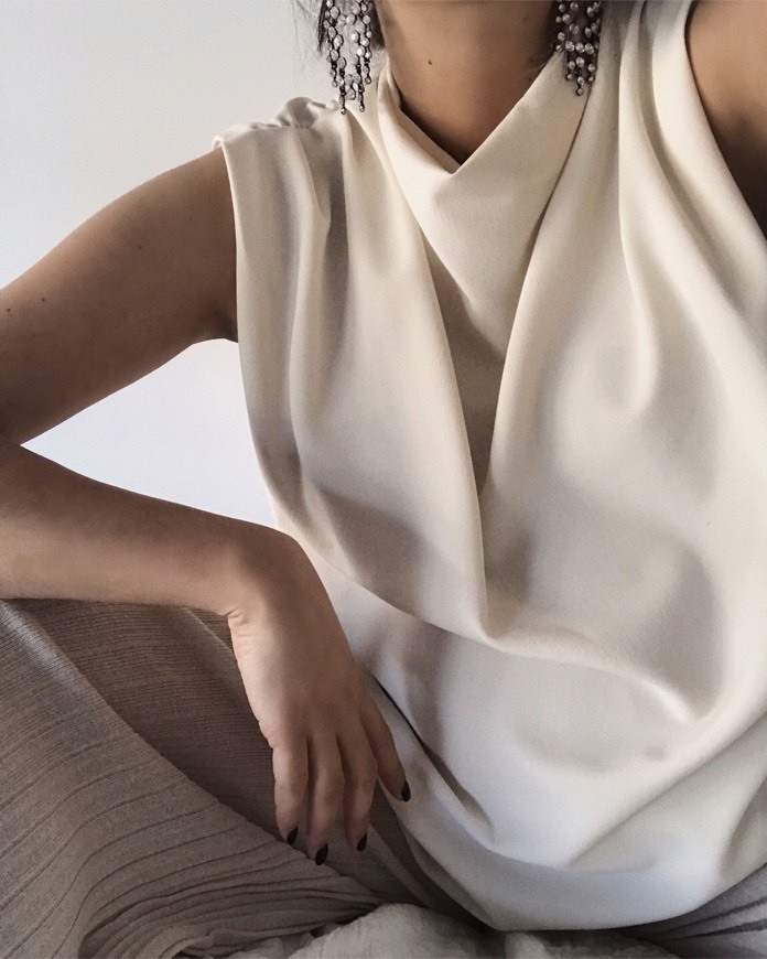Blusa com Pregas Zara