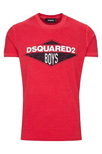 DSQUARED2 niños Logo Print Camiseta roja Red Meduim