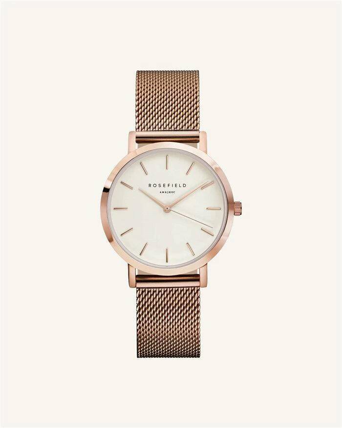 Product Rosefield The Mercer White Rose Gold 38 mm