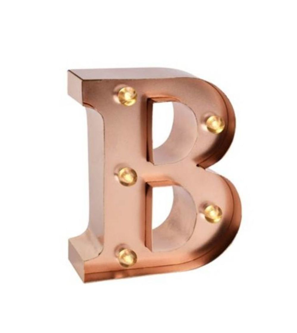 Social Letras rose gold com led