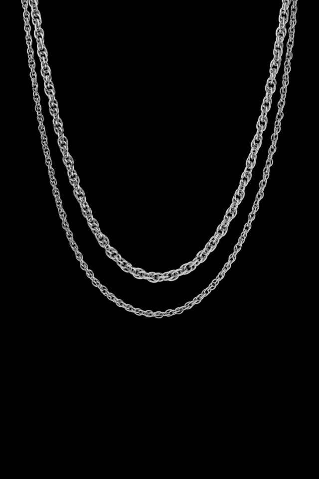 Products Paul Valentine VINTAGE CLASSIC DOUBLE NECKLACE SILVER