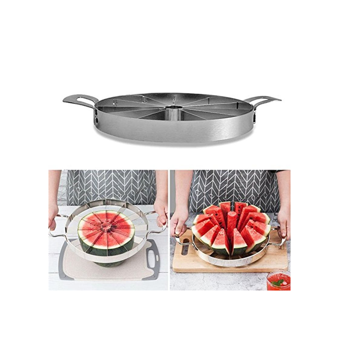 Products raspbery Fruta Melón Cantalupo Slicer Sandía Divisor Herramientas de Cocina Pesado Cortador de Acero Inoxidable para Cortar la Forma de Bola Fruta y verdura Adecuado