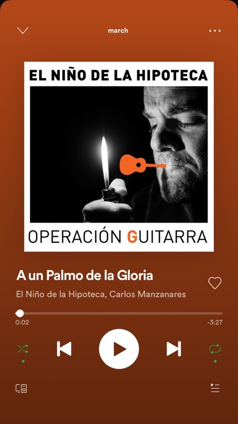 Canción A un Palmo de la Gloria