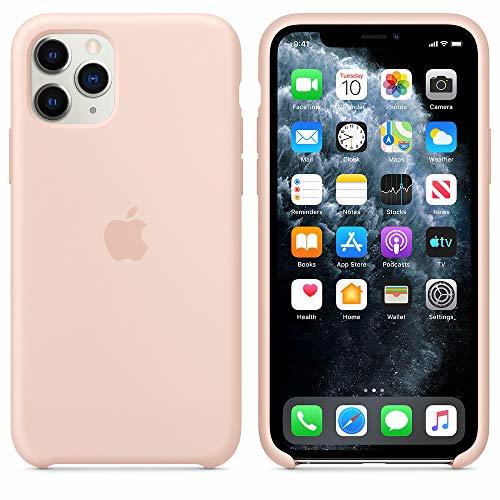 Electronic Funda Silicona para iPhone 11 Pro Silicone Case, Logo Manzana, Textura Suave,