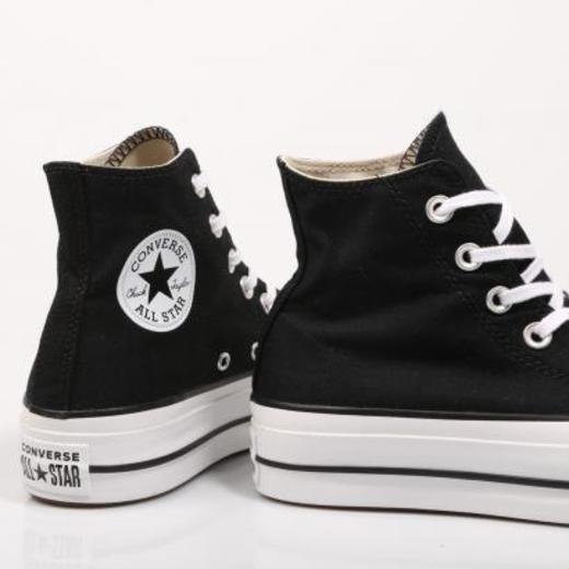 Converse doble plataforma negras