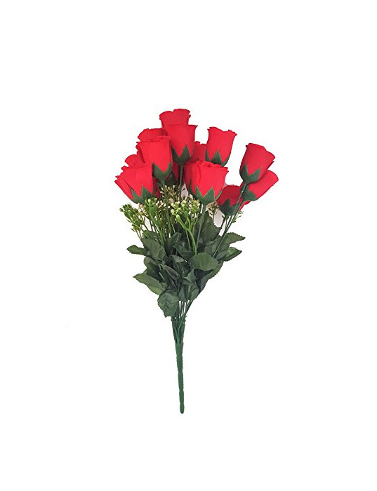 Producto Capullos de Rosas Rojas x 10 Artificiales para Bodas