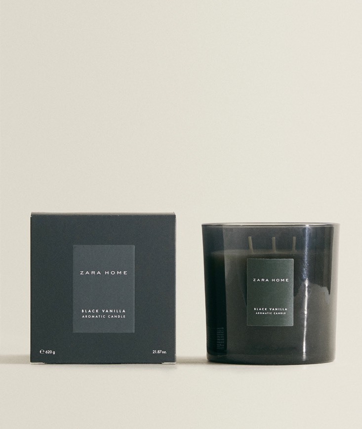 Moda Vela Aromática Black Vanilla -ZARA HOME