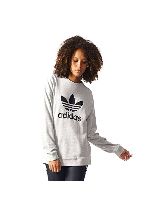 Fitness adidas Trefoil Sweater Sudadera, Mujer, Gris