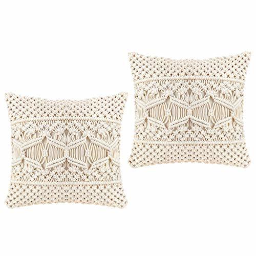 Producto Mkouo Funda de Almohada Macramé Funda de cojín