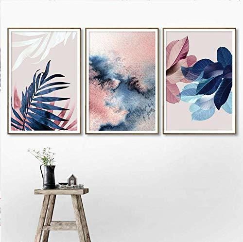 Palm Ficus Leaf Modern Pictures Abstract Wall Art Canvas Painting Nordic Posters