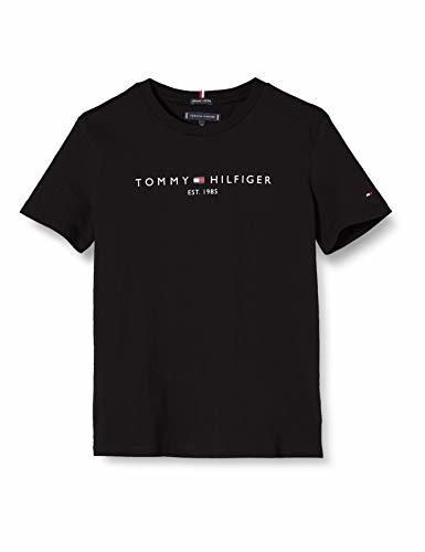 Tommy Hilfiger Essential tee S/s Camiseta, Negro
