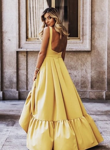 ENDHORA yellow long dress