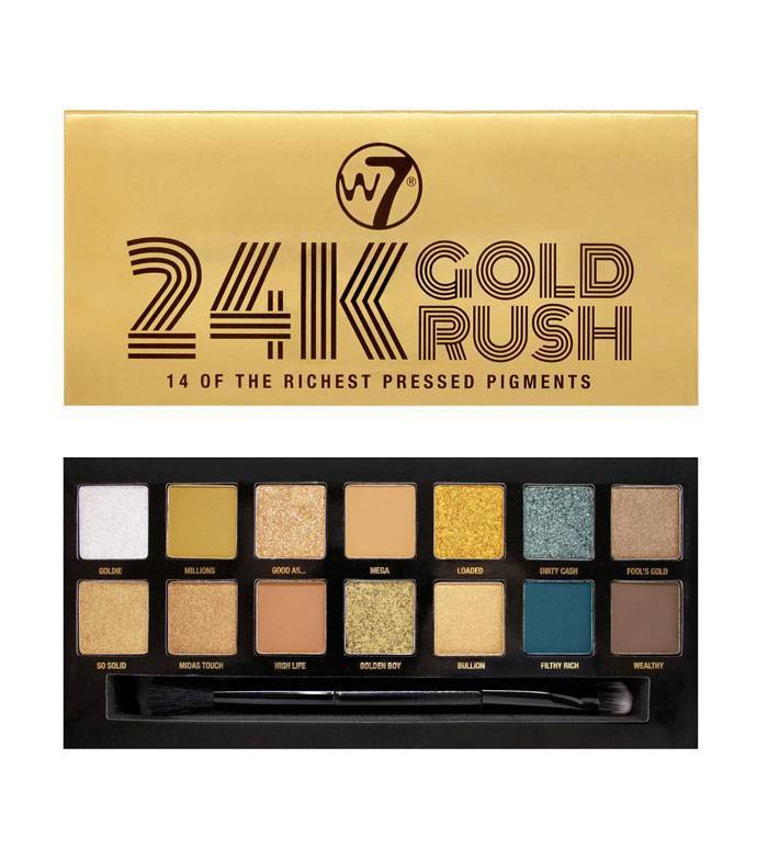 Moda W7 24K Gold Rush Eyeshadow Palette - W7 Makeup