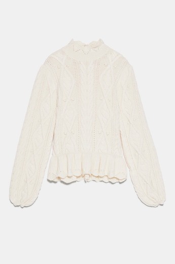 Sweater malha branca | Zara 