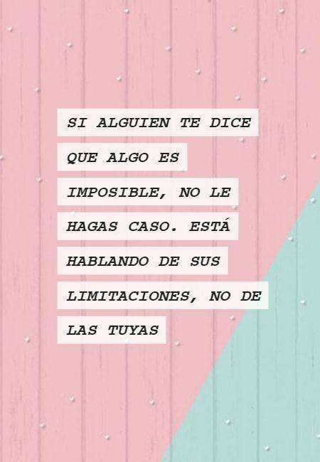 Social "Está hablando de sus limitaciones, no de las tuyas."