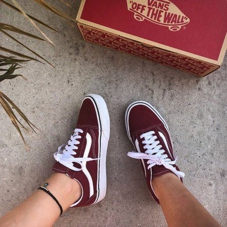 Fashion Vans Old Skool Bordô