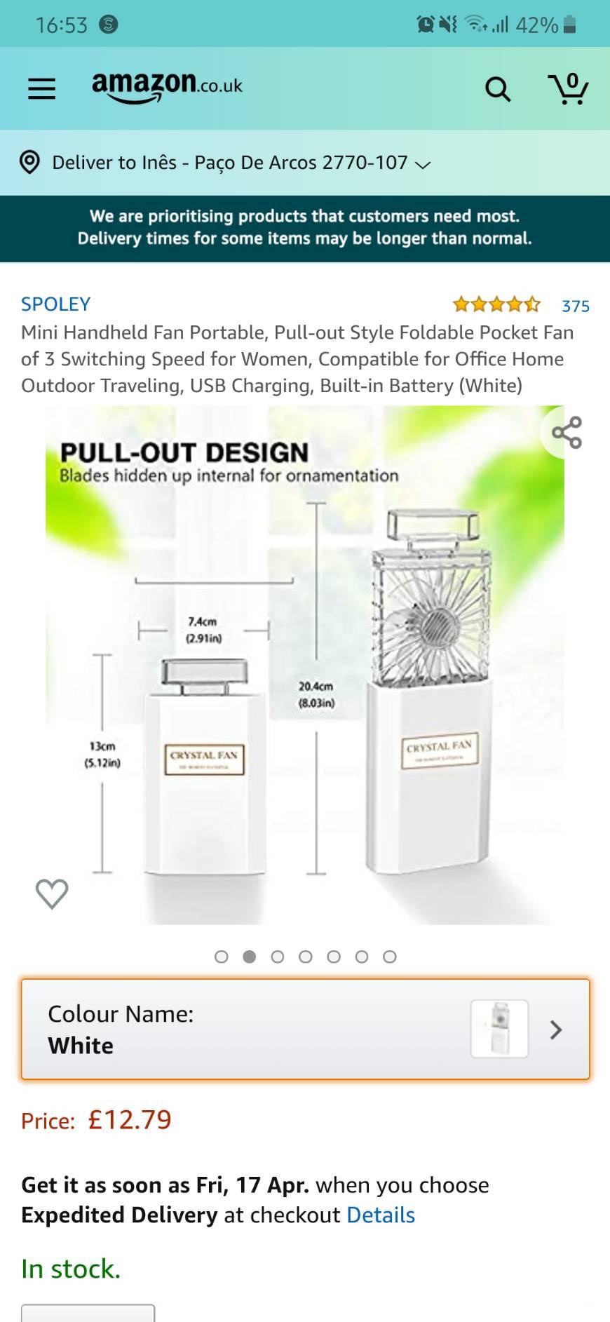 Productos Mini Handheld Fan Portable

